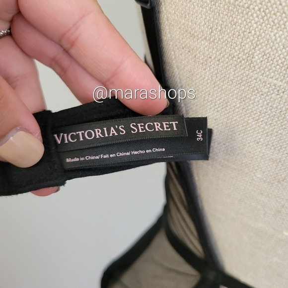 Victoria's Secret black lace bow Merrywidow - Picture 6 of 6